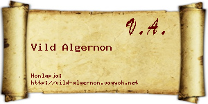 Vild Algernon névjegykártya